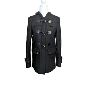 Zara Woman Black Toggle Zip Hooded Jacket Size XS